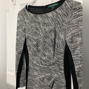 Ralph Lauren Long Sleeve Cocktail / Evening Dress, Form Fitting